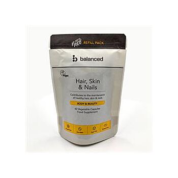 Balanced - Hair Skin & Nails Refill Pouch (60 capsule)