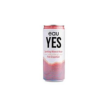 eauYES Sparkling Mineral Water - Pink Grapefruit Water (330ml)