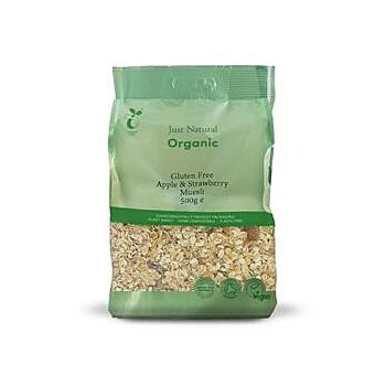 Just Natural Gluten Free - Org GF Apple & Strawb Muesli (500g)