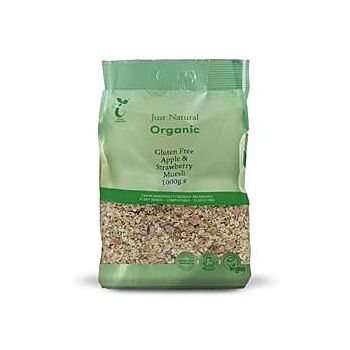 Just Natural Gluten Free - Org GF Apple & Strawb Muesli (1000g)