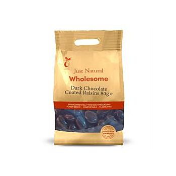 Just Natural Wholesome - Dark Chocolate Coated Raisins (80g)
