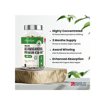 Vitabright - Organic KSM-66 Ashwagandha (180 capsule)