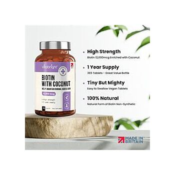 Vitabright - Biotin 12000ug - 365 Tablets (365 tablet)