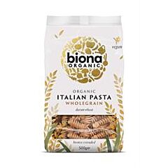 Organic Wholewheat Fusilli (500g)