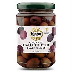 Organic Pitted Black Olives (280g)