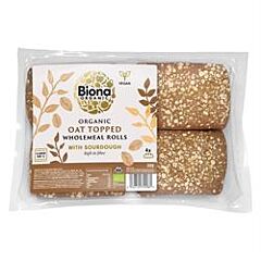 Org Oat Topped Wholemeal Rolls (300g)