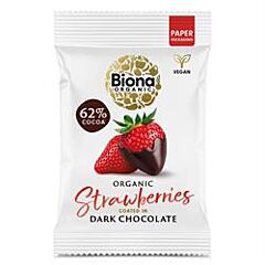 Org Dark Choc Strawberries (45g)