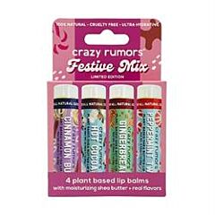 Festive Mix 4 lip balm set (17g)