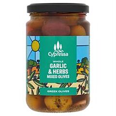 Garlic&Herb Whole Mixed Olives (315g)
