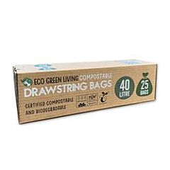 40L Heavy Duty Drawstring Bags (25bag)