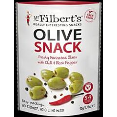 Chilli and Black Pepper Olives (50g)